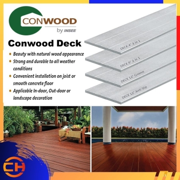 Conwood Deck Groove, 2in1, 3in1 25x300x3050mm Natural   for swimming pool , outdoor walkway and decking   