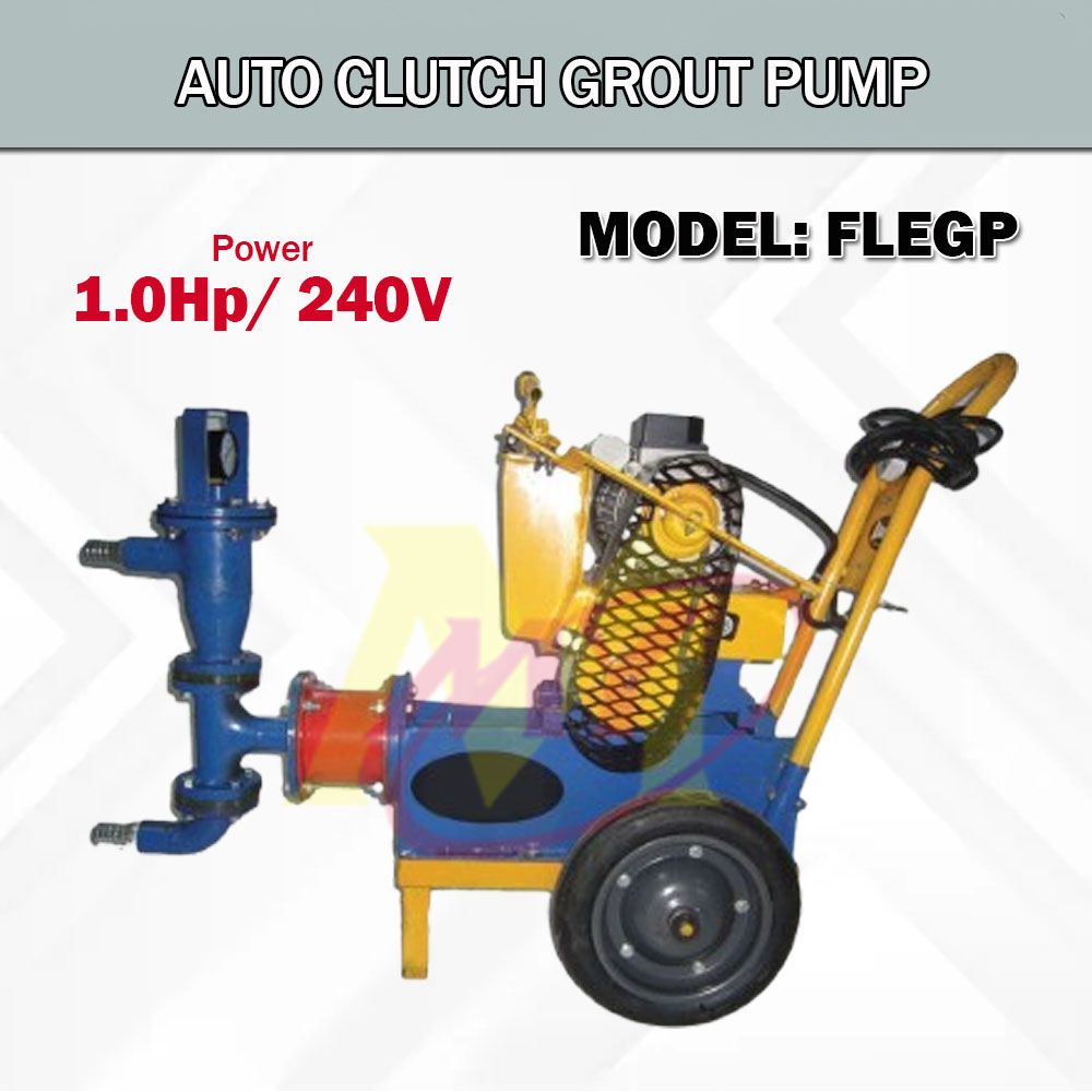 FLEGP Auto Clutch Grout Pump with Motor 1Hp 240V