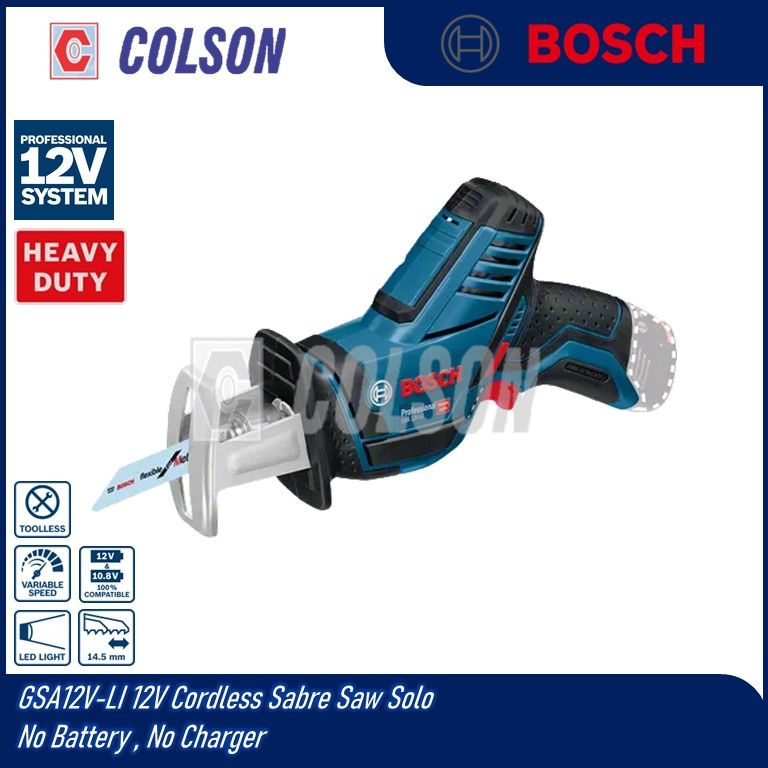 BOSCH 12V Cordless Reciprocating Saw GSA12V-LI SOLO Bosch Sabre Saw GSA 12V LI solo (GSA12VLI SOLO)