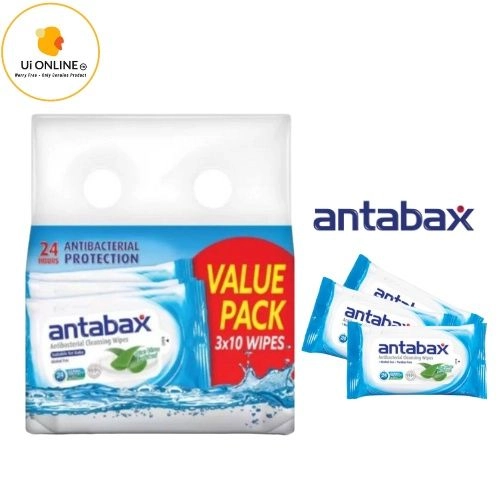 ANTABAX Antibacterial Cleansing Wipes ( 3 x 10's )