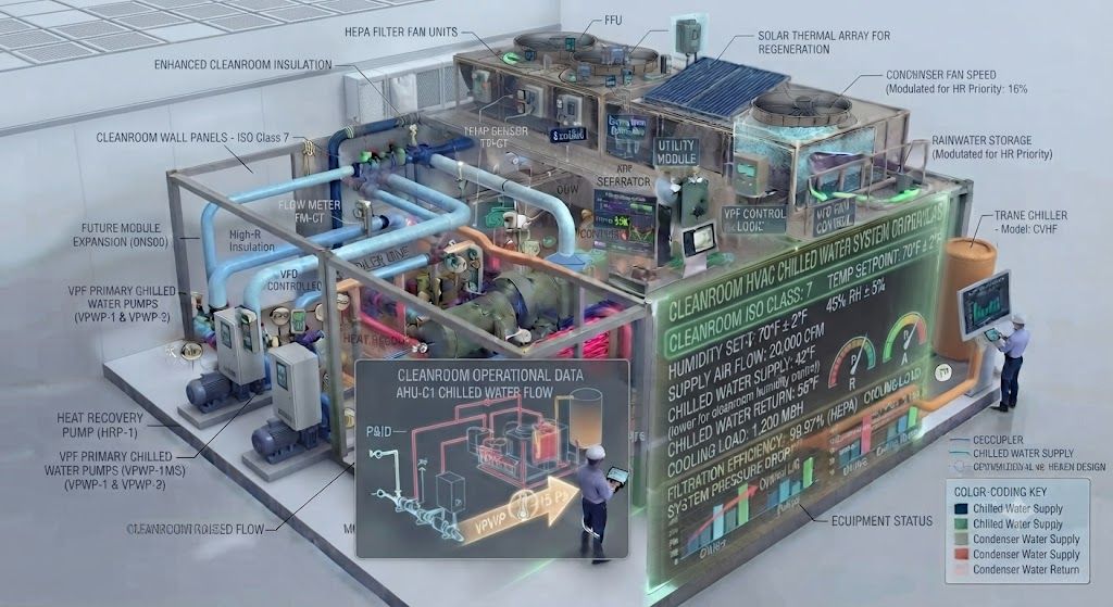 Cleanroom HVAC chilled water system design