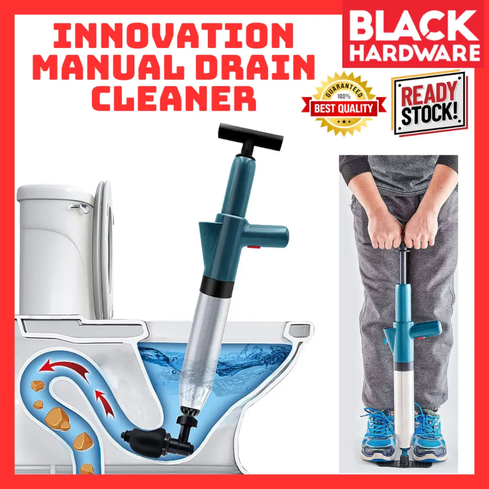 Black Hardware Drain Clog Remover Toilet Pump High Pressure Cleaner Plunger Pump Toilet Plunger Archery Drain Cleaner