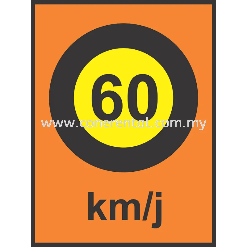 JKR Temporary Advance Warning Speed Limit 20,30,40,50,60,70,80 km/j For Rental