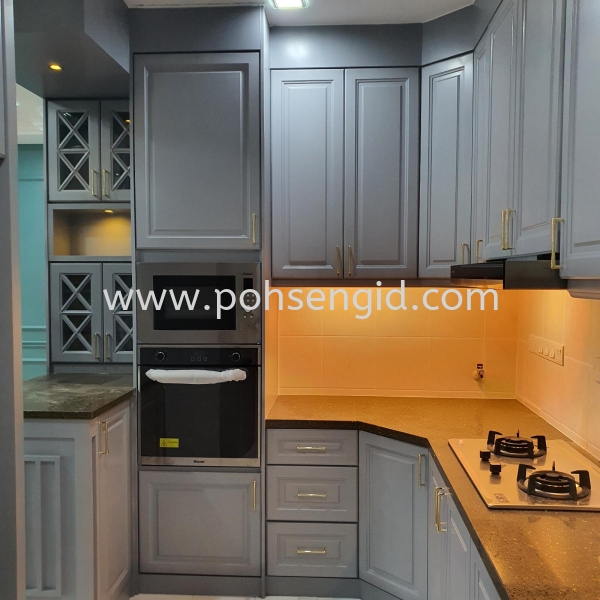 Nyatoh Spray Paint Kitchen Cabinet  #PPAM SERULING #PUTRAJAYA Kitchen Seremban, Negeri Sembilan (NS), Malaysia Renovation, Service, Interior Design, Supplier, Supply | Poh Seng Furniture & Interior Design