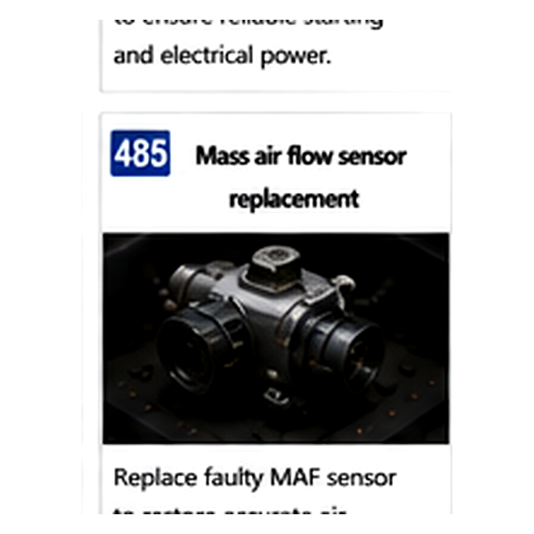 Mass Air Flow Sensor Replacement