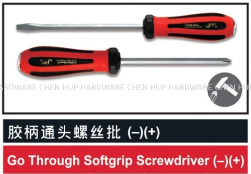 Go Through Softgrip Screwdriver (-)(+)