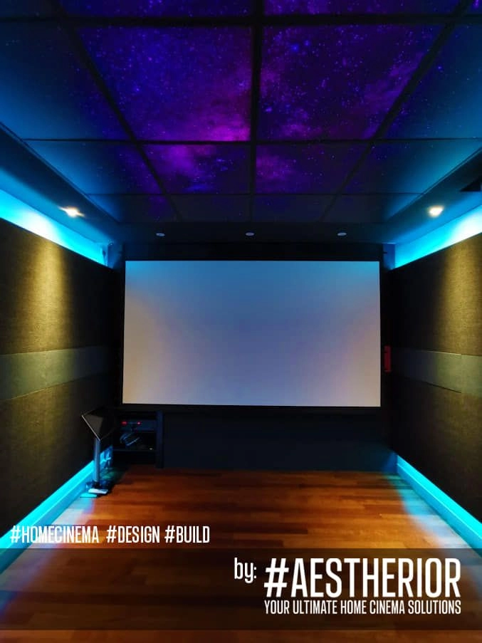 Whole House Room Transformation Into Home Cinema | Sound Proofing Wall Installation | LED Neon Light Set Up | Starry Sky Ceiling Glow In The Dark | Cinema Projector Screen | Home Theater Specialist Builder