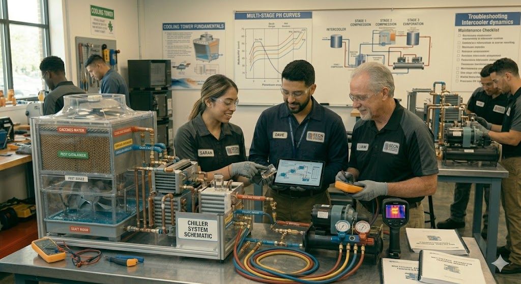 HVAC cooling tower and chiller training