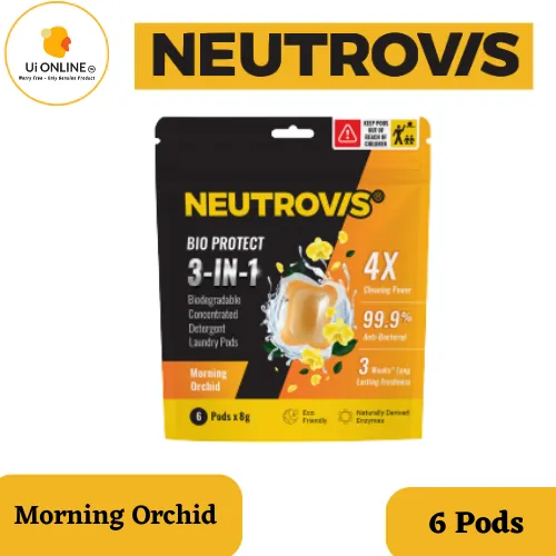 Neutrovis 3-IN-1 Biodegradable Concentrated Detergent Laundry Pods (8g x 6 Pods) – Morning Orchid