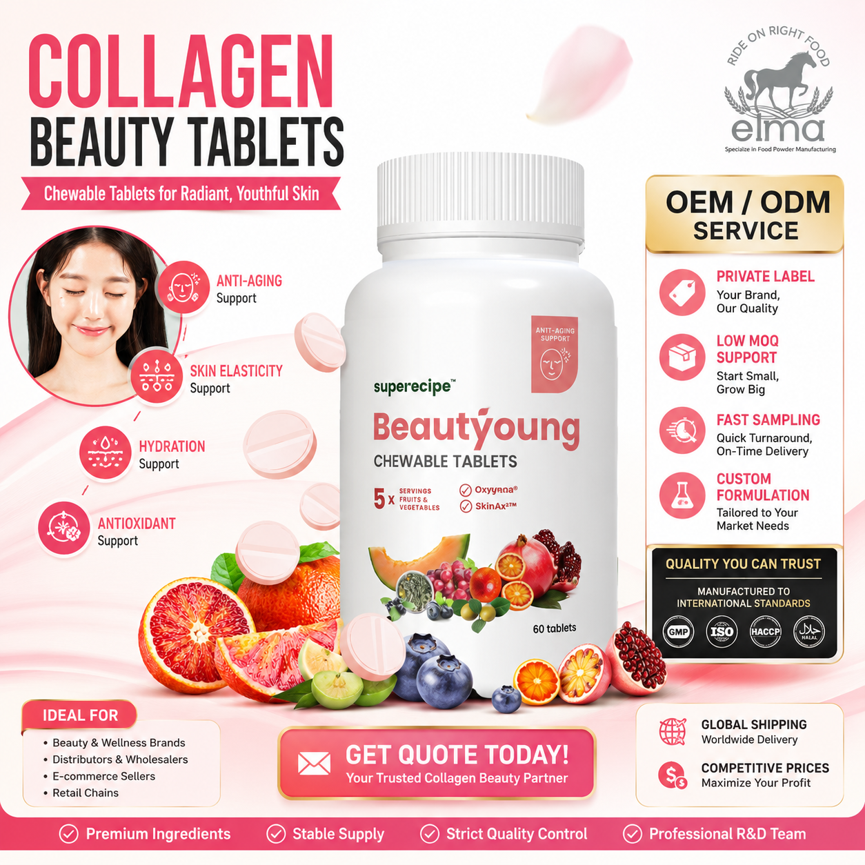 OEM Collagen Beauty Tablets Supplier for Skin Brightening and Glow Support Brands
