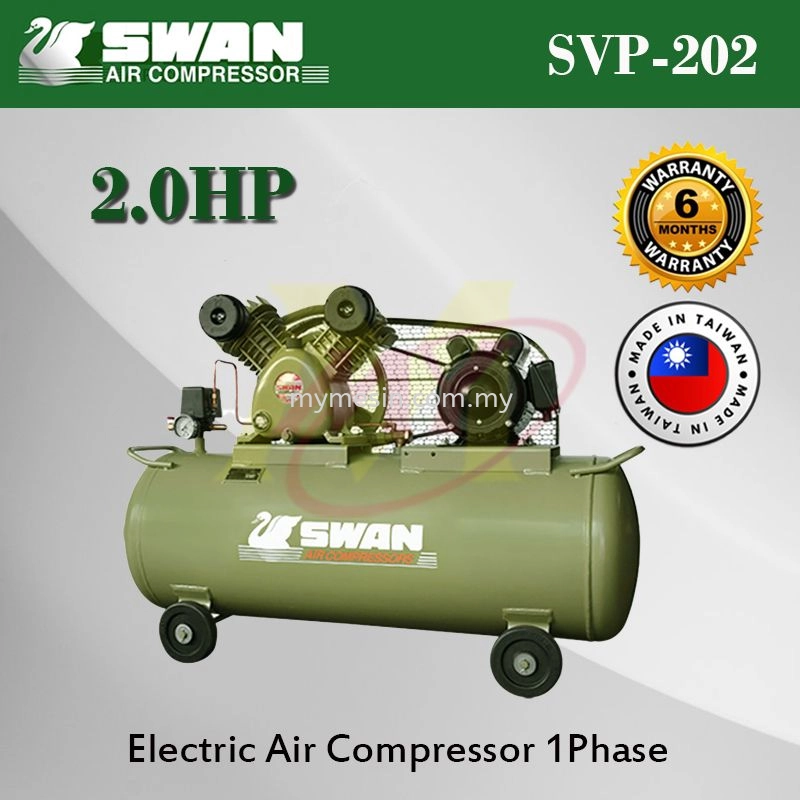 Swan SVP-202 Air Compressor 2Hp 240V c/w Certificate  [Code : 4300]