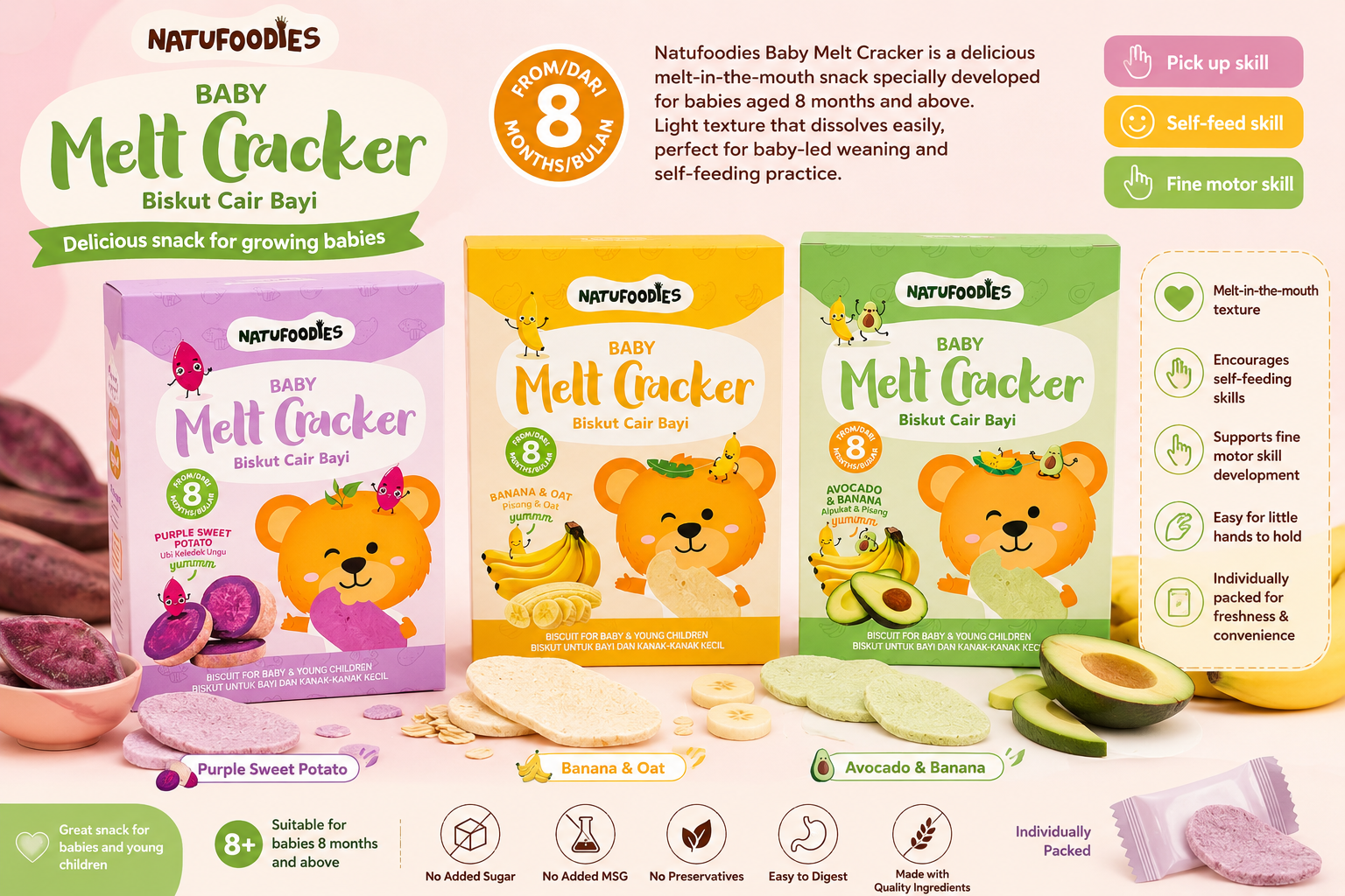 Natufoodies Baby Melf Cracker - 18g