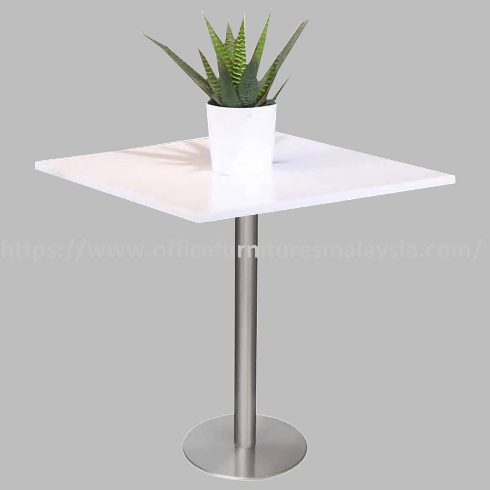 2.5ft High Square Chipboard Table Top with Stainless Steel Leg OFSM131C7575HS