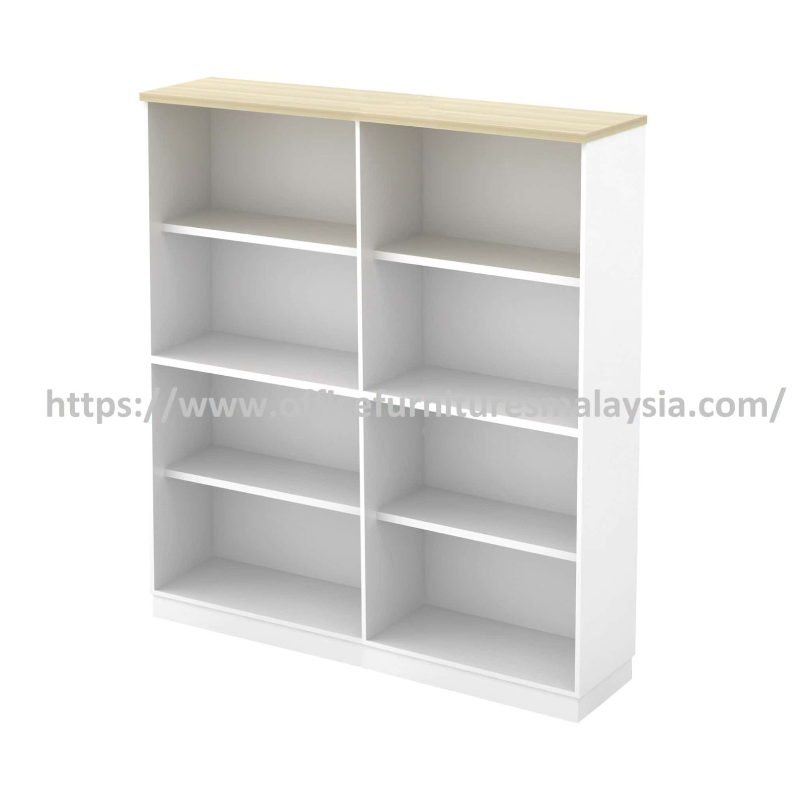 4.67 ft Twin Open Shelf Storage Cabinet OFBMO14