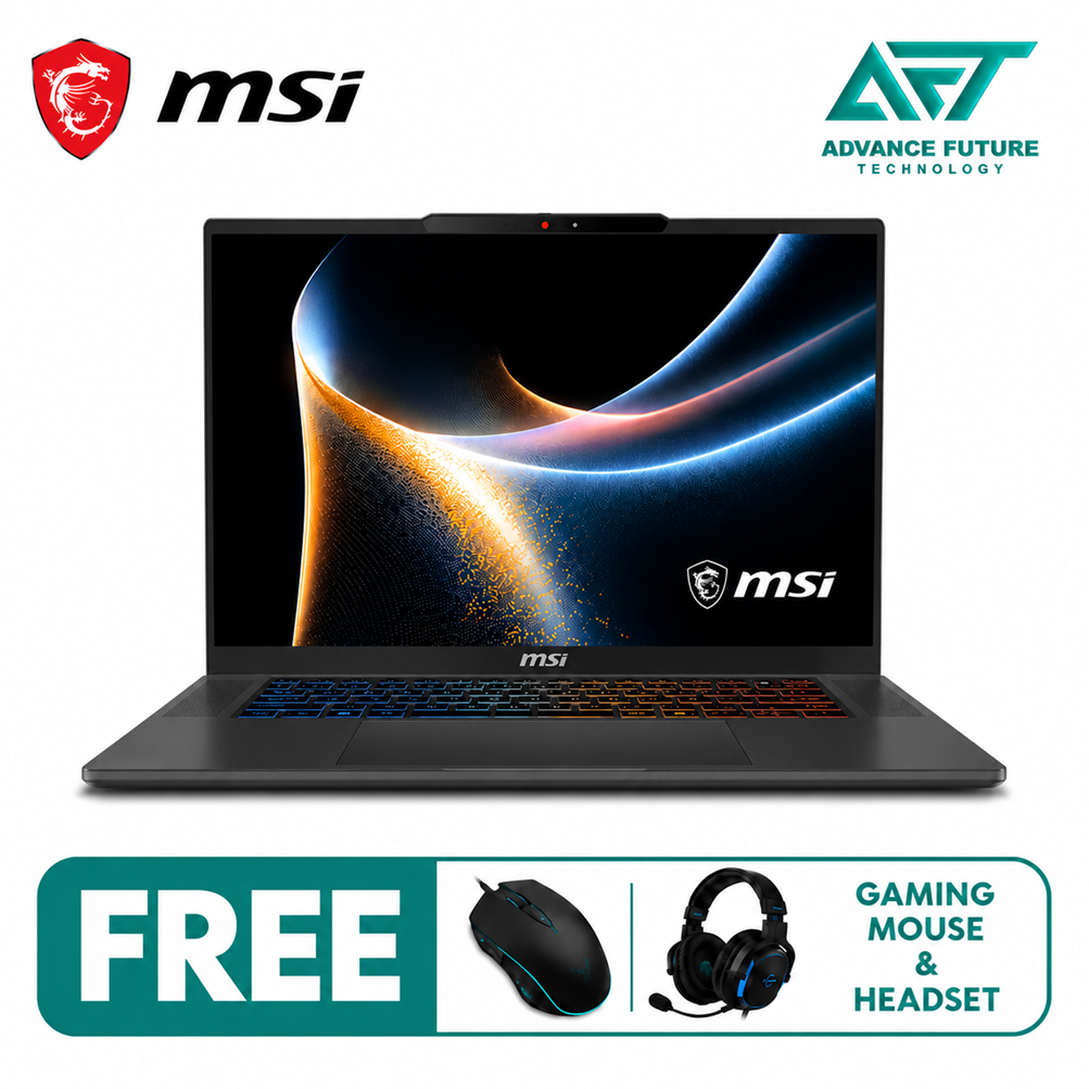 MSI Stealth 16 AI+ B3WF-022MY 16'' QHD+ OLED 240Hz Gaming Laptop Charcoal Black ( Intel Core Ultra 9 386H, 16GB, 512GB SSD, RTX5060, W11 )