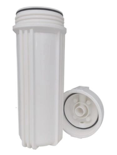 10 Inch RO Water Filter Housing (Double O.Ring) White – 1/2“ & 1/4”