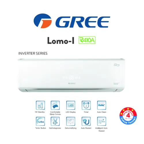 Gree LOMO-I 1.5HP Inverter Air Conditioner GWC12QC-K3DNC8B/I