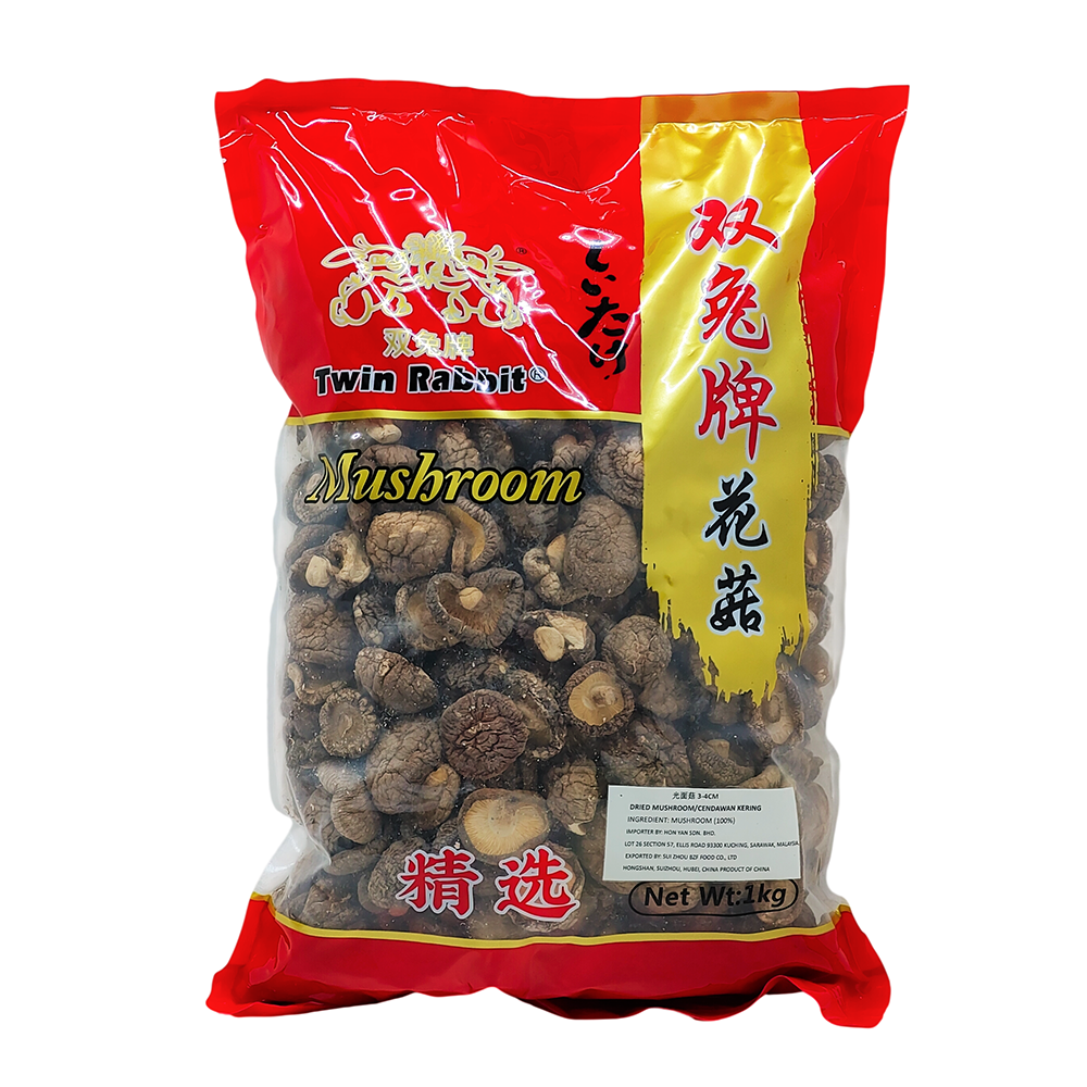 Twin Rabbit 3-4cm Dried Mushroom