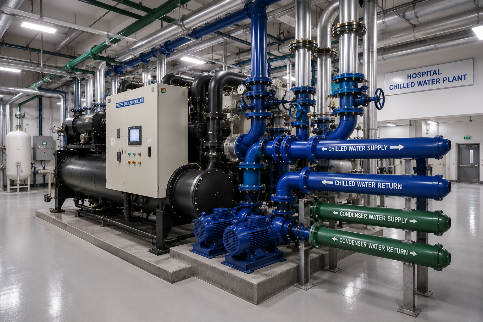 Hospital turnkey chilled water system setup