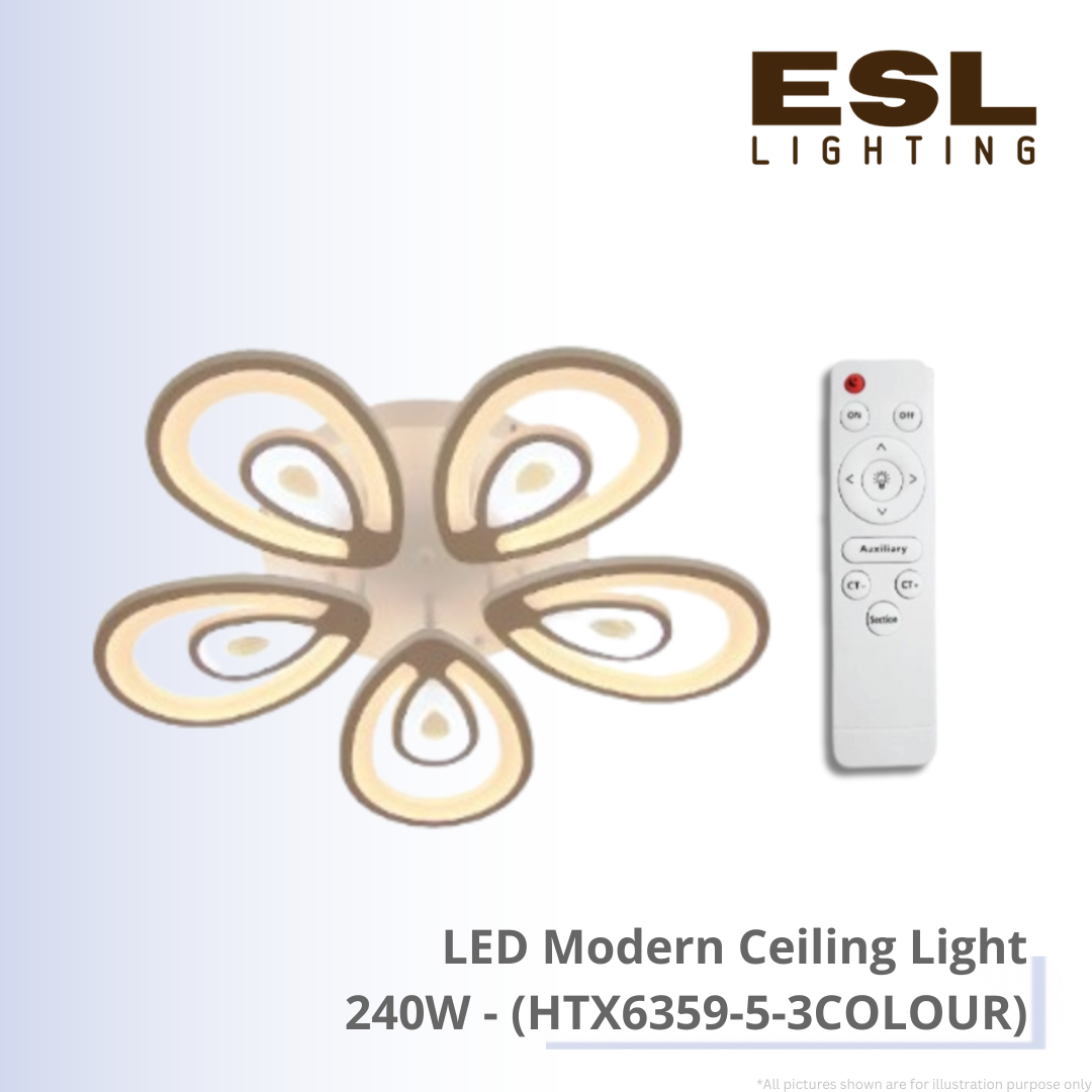 LED Modern Ceiling Light 240W - HTX6359-5-3COLOUR