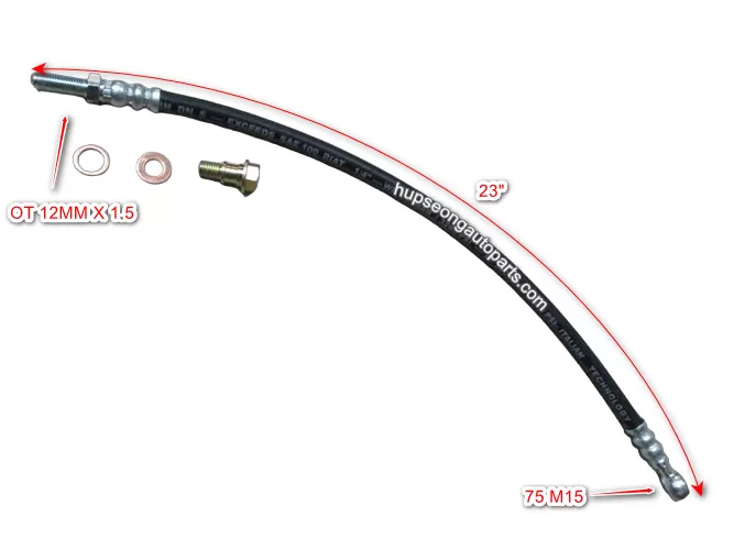 ISUZU CLUTCH BOOSTER HOSE M12X1.5XM15X23" (CHO-IZ-851)