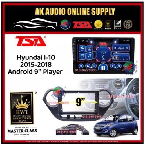 [ MTK 2+32GB ] TSA Hyundai I10 I-10 2015 -2018 Android 9'' inch Car player Monitor