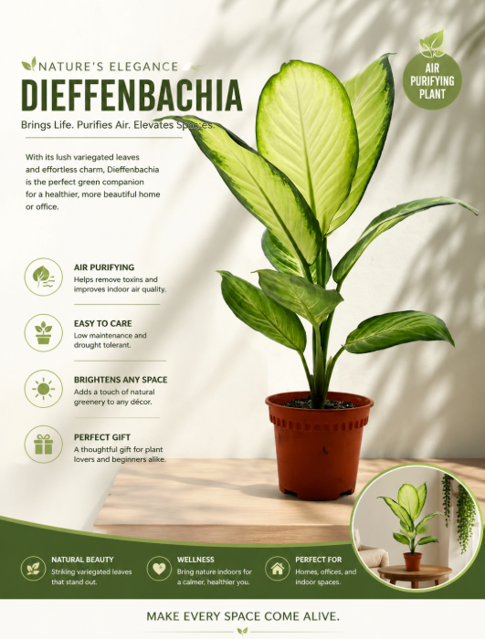 Dieffenbachia Plants In KL City Center 雪隆区万年青植物 Tumbuhan Dieffenbachia Di KL