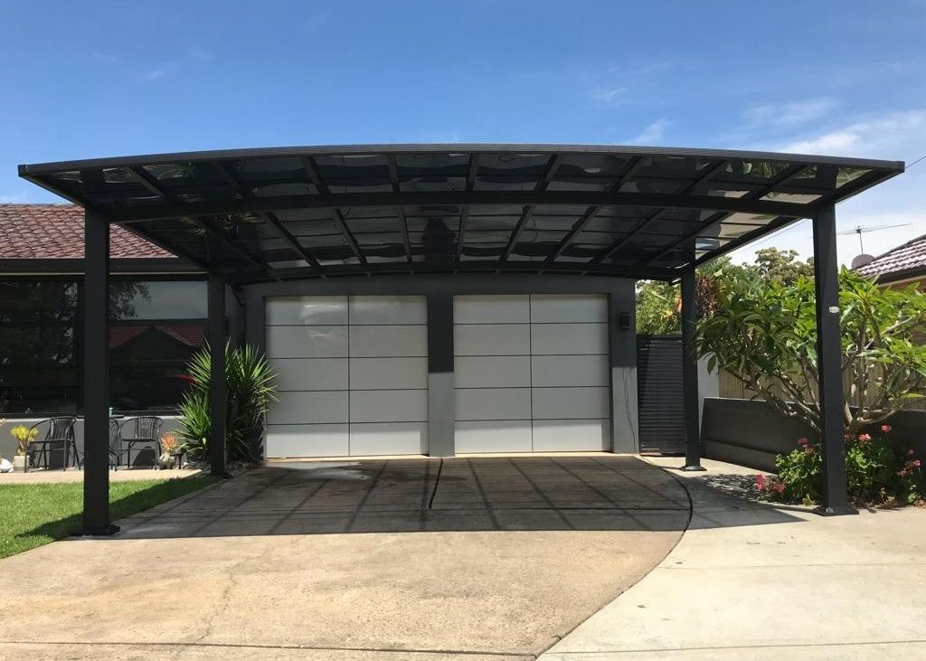 Aluminium Black Standard Double Carport