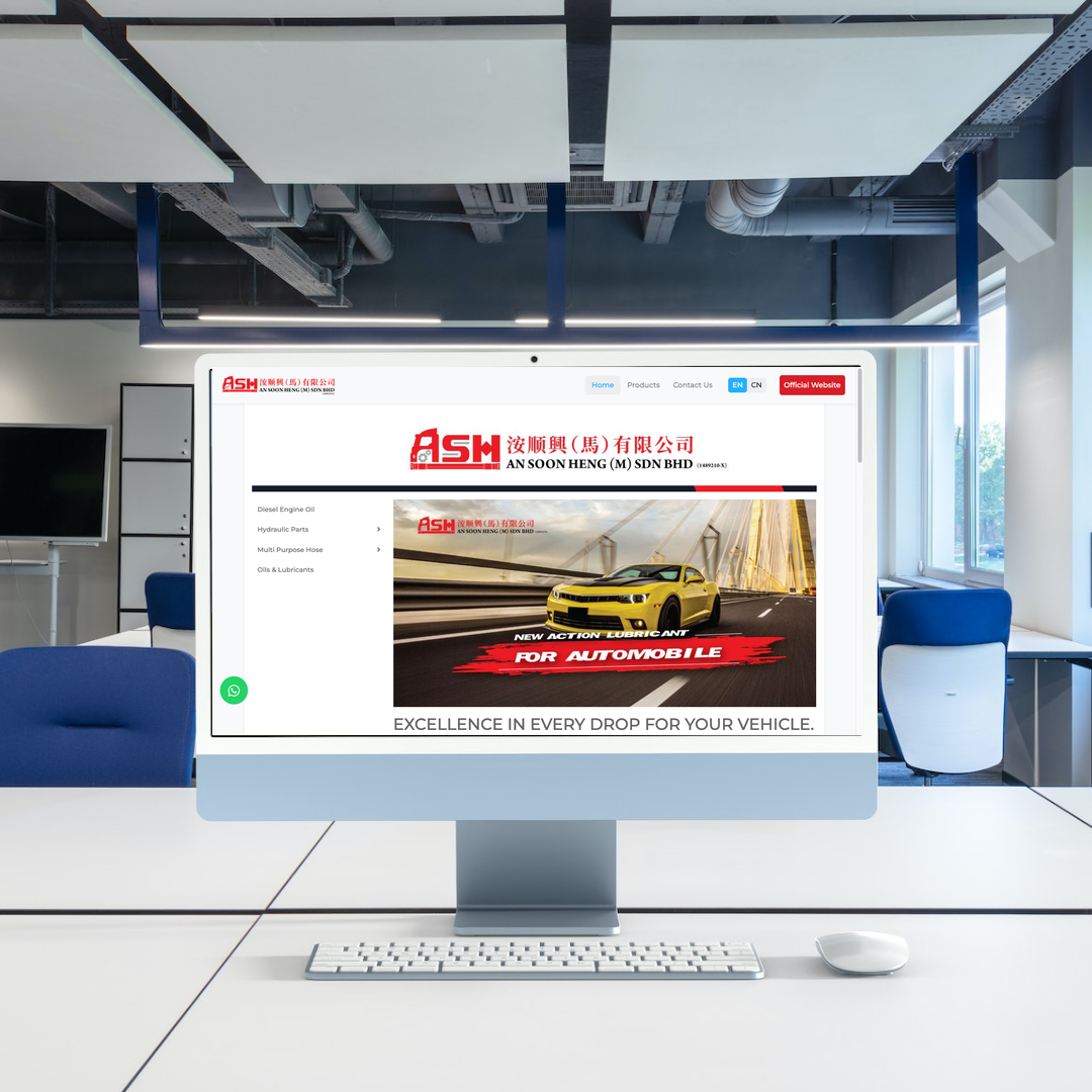 Lubricant Supplier Web Design | SEO | Digital Marketing | Melaka