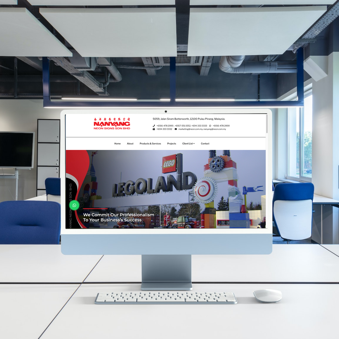 NANYANG NEON SIGNS SDN. BHD. Website Design & SEO Case Study | Printing & Signage in Penang