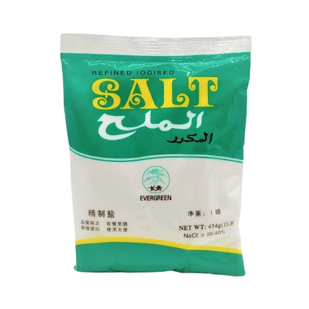 Evergreen Refined Iodised Salt 454g