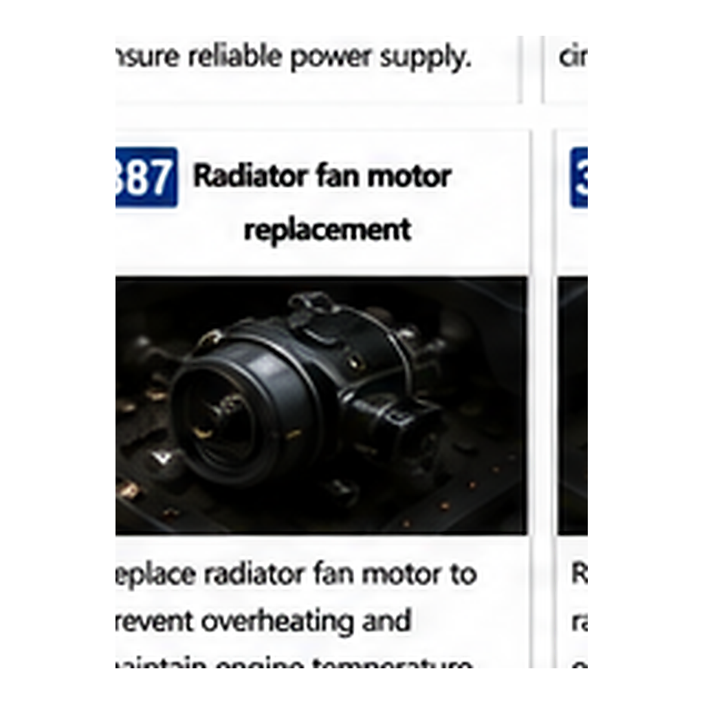 Radiator Fan Motor Replacement