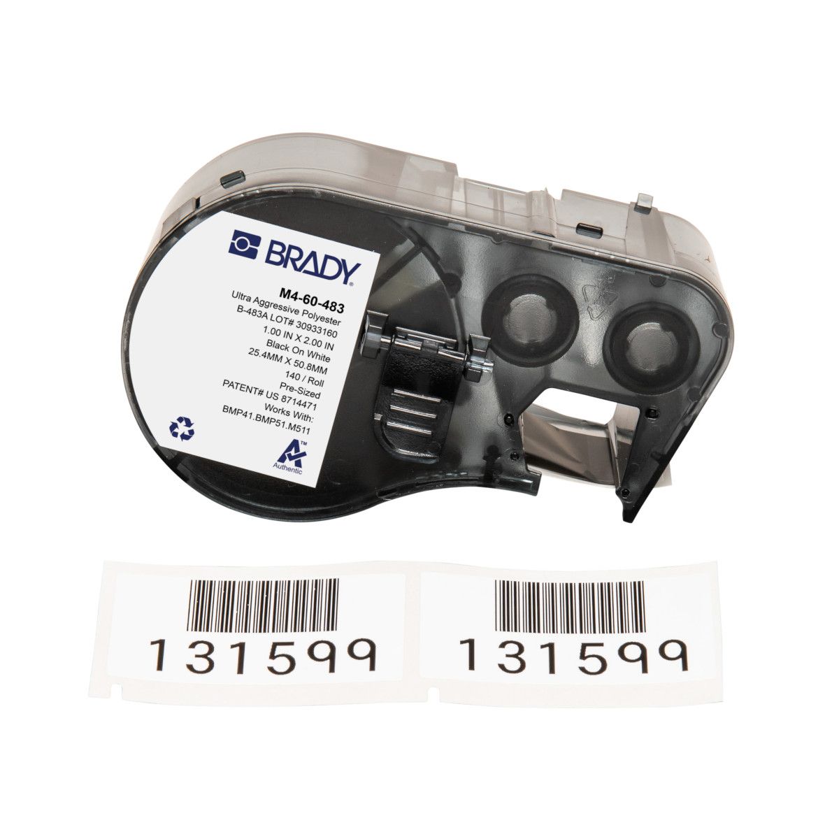 Ultra Aggressive Adhesive Multi-Purpose Polyester Labels with Ribbon for M4 M5 Printers