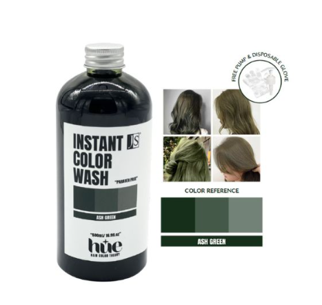 JS Hue (Ash Green) Instant Color Wash Shampoo 500ml