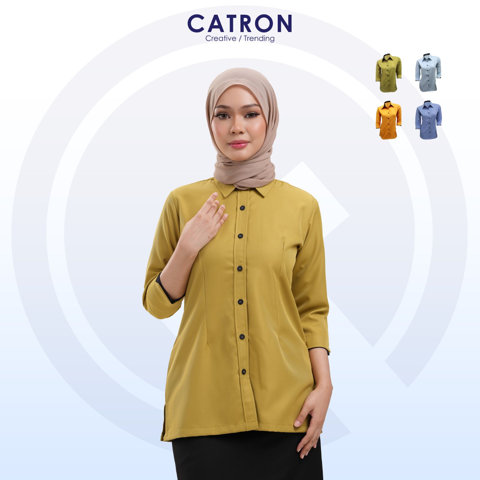 FP 983 Polysoft Ladies 3/4 Sleeve Corporate Shirt