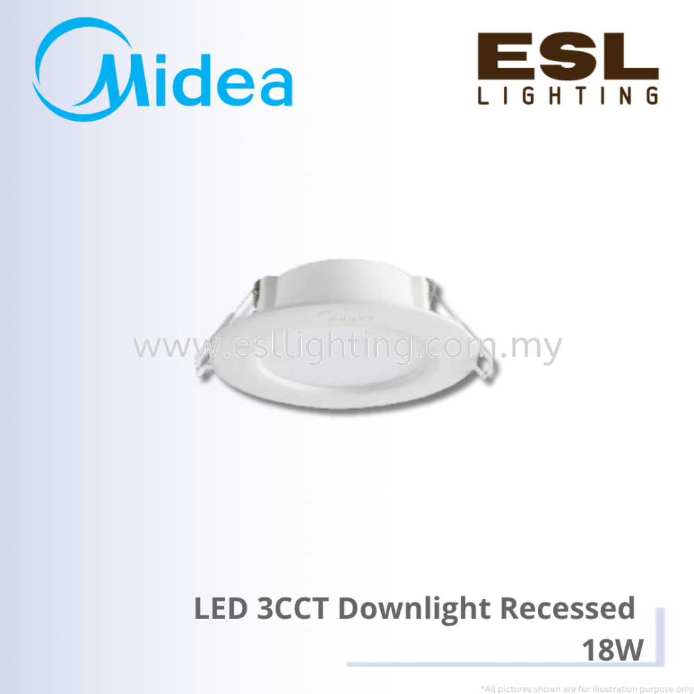 MIDEA Recessed LED Downlight 3CCT M3 Series Round 18W - MDL-DL60R18W-03A
