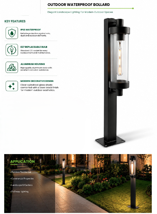 Outdoor Bollard Light