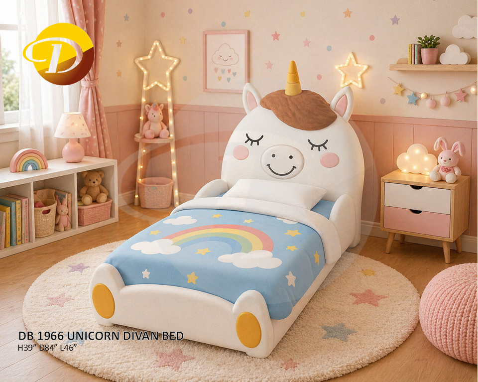 New Design Children Bed - Unicorn DB 1966 - Single & Super Single Size are Available (Pre-Order)