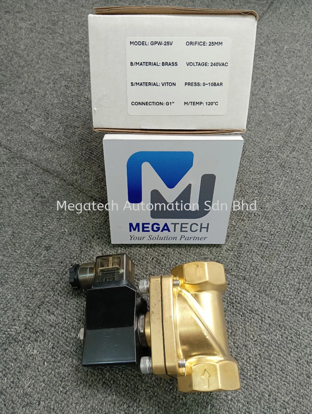 GP VALVE GPW-25, 2/2WAY BRASS, 1