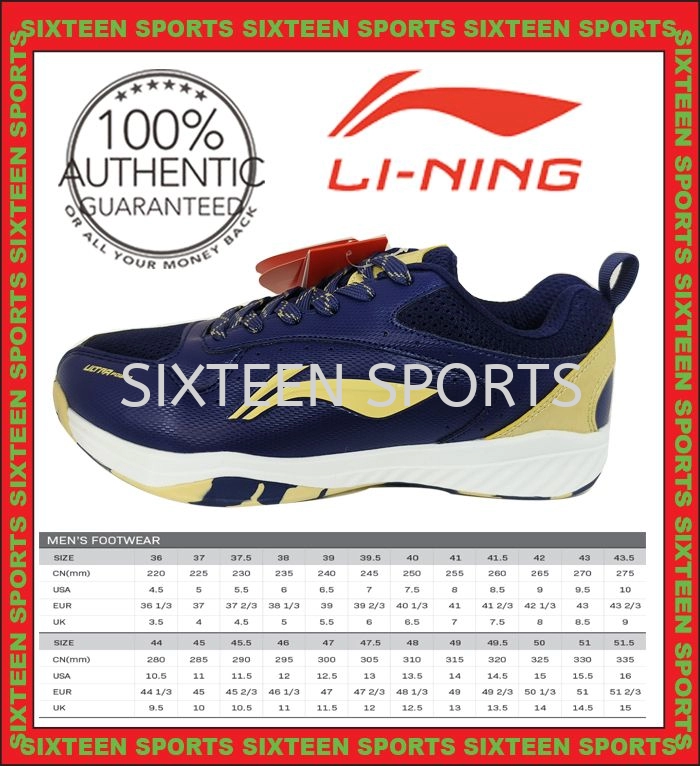 Li-Ning Ultra Power Badminton Shoes - Blue / Cream - AYTT045-15