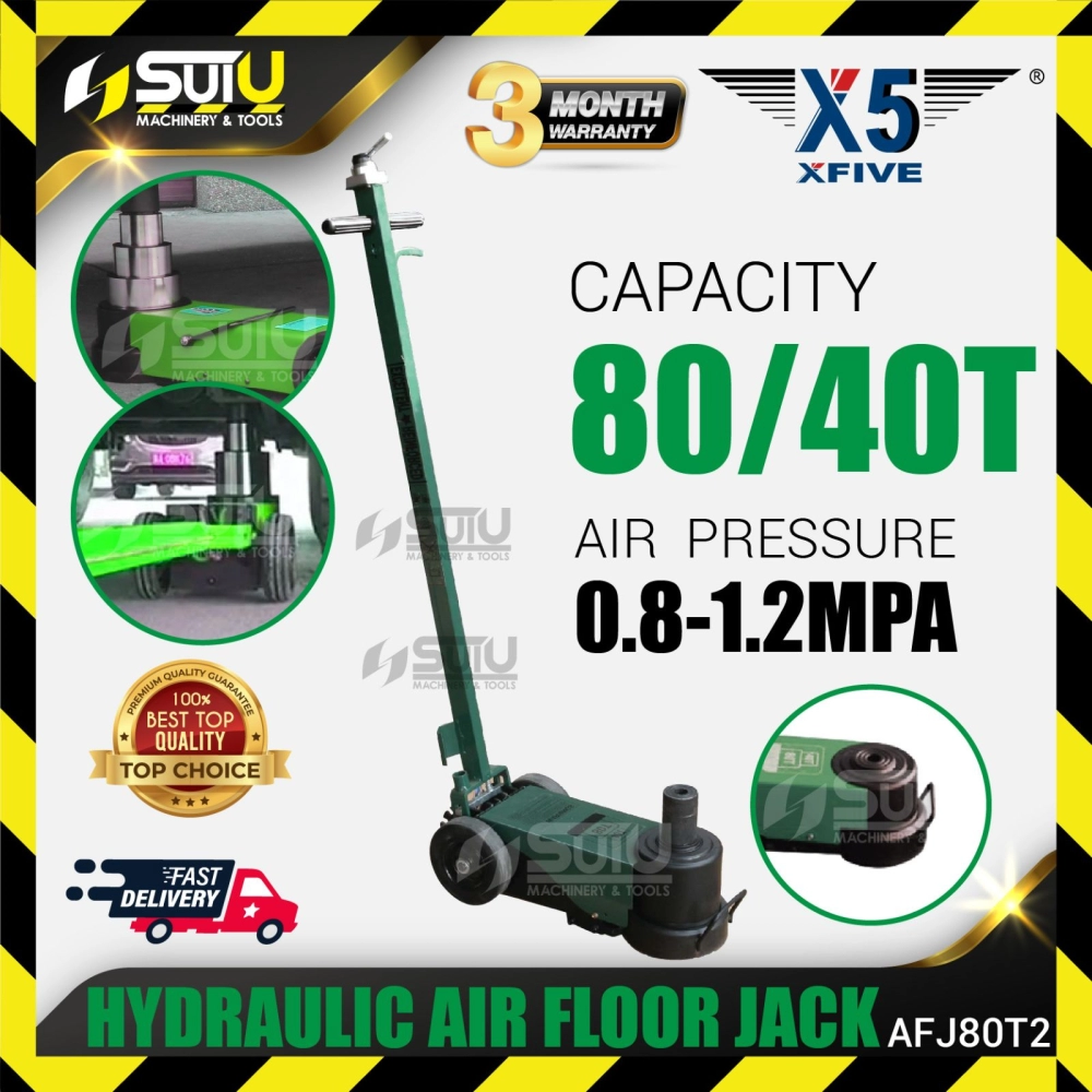 X5 / XFIVE AFJ80T2 80/40T Hydraulic Air Floor Jack