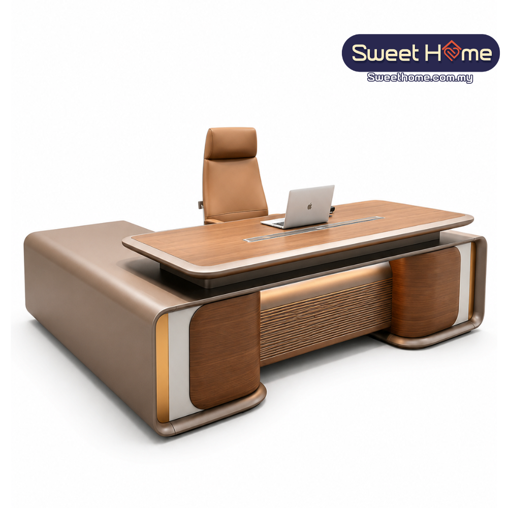 LINEAGE Premium Director Table - L Shape Office Table For Chairman and Executive