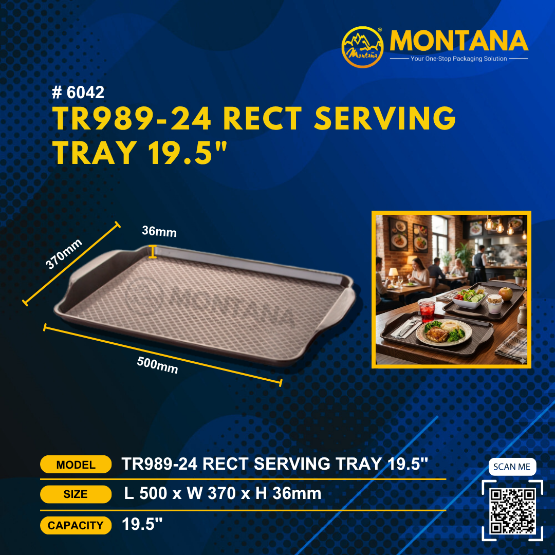 (6042) TR989-24 RECT SERVING TRAY 19.5