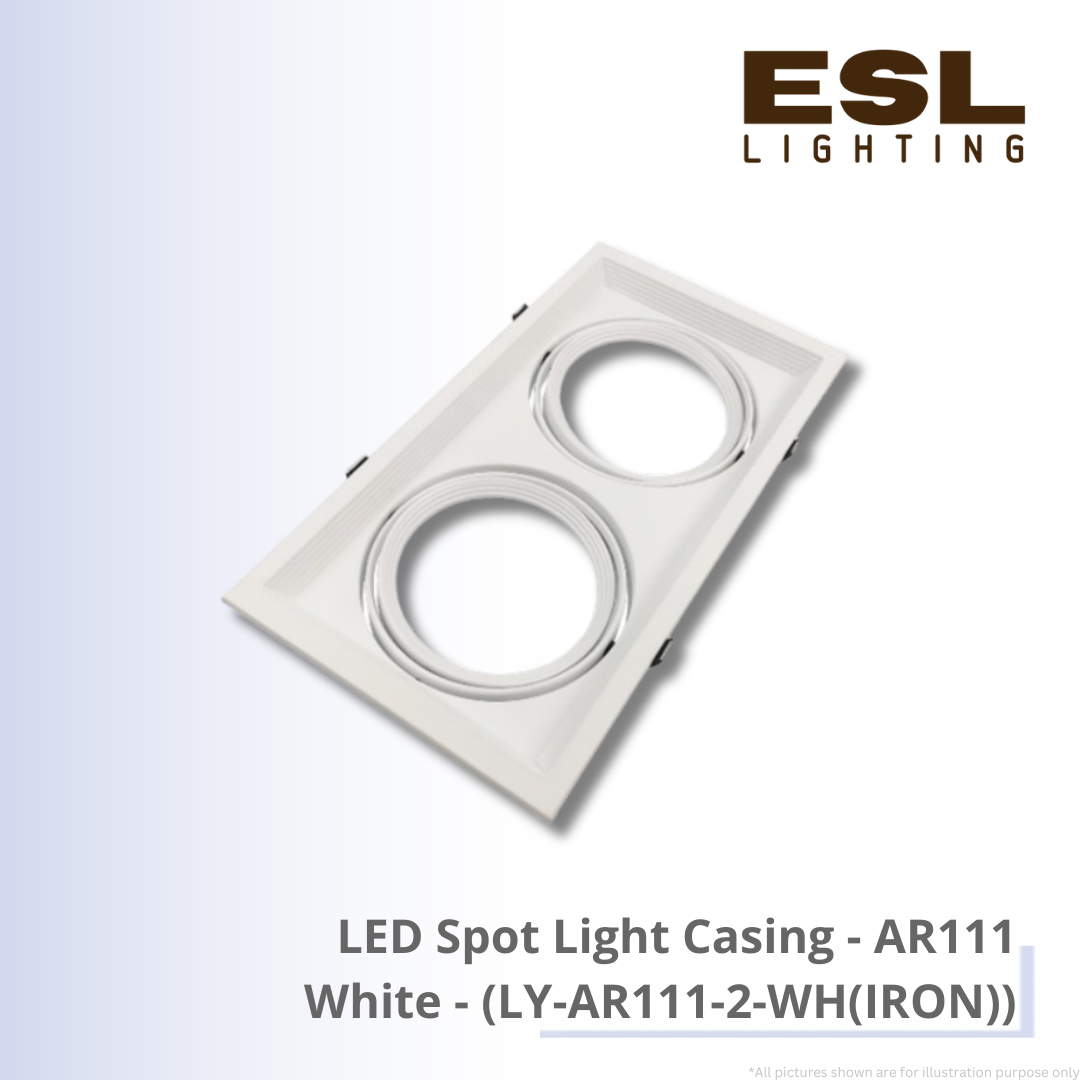 LED Spot Light Casing AR111 White - LY-AR111-2-WH(IRON)