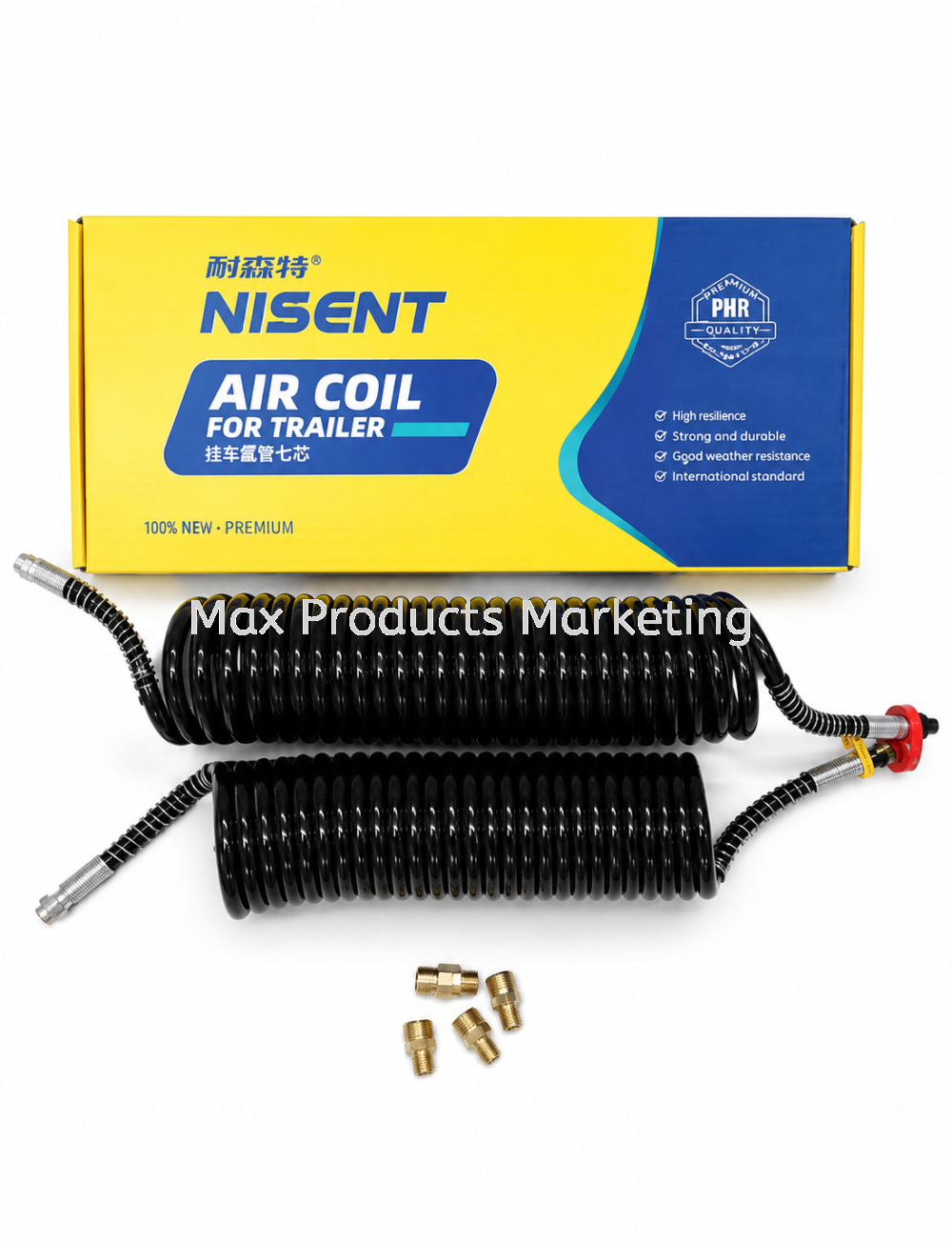 Heavy Duty 9M 28 Coil Suzi Air Hose for Trailer Truck Volvo & Scania | Air Coil Hose Malaysia