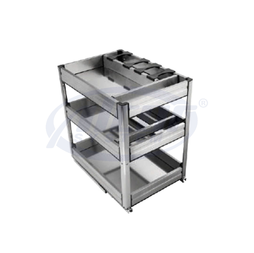 3-Tier Multipurpose Pull-Out Unit #BBP-AS21-305-SS