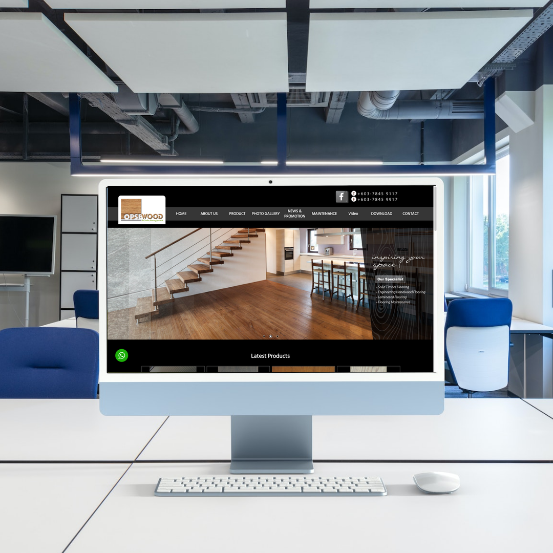 Kajian Kes Reka Bentuk Laman Web & SEO OpseWood Tropical Sdn Bhd | Wood Flooring di Kuala Lumpur