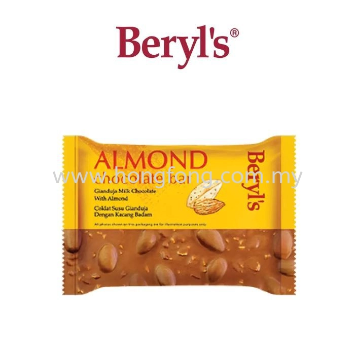 BERYL'S CHOCO BAR-ALMOND GIANDUJA MILK CHOCO(10*100G)