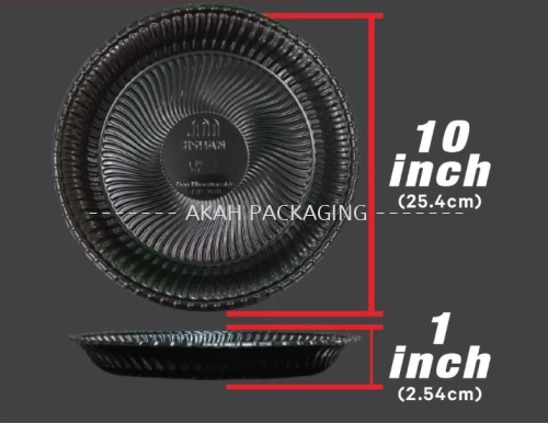 10" BLACK Disposable Plastic Plate / PREMIUM Catering Party Plate