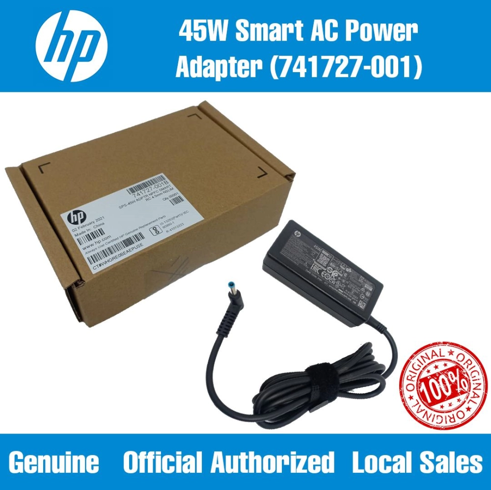 HP 741727-001 Smart AC Power Adapter 45W - HP Laptop Charger For Spectre Pavilion EliteBook ProBook